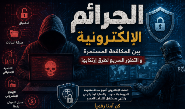الجرائم الاليكترونية بين المكافحة المستمره و التطور السريع لطرق إرتكابها
