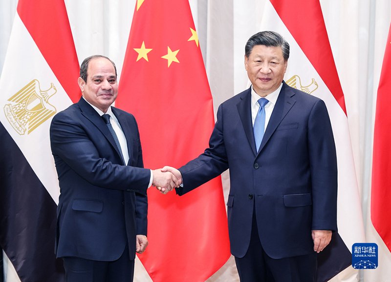 الرئيس الصيني بمصر: تعزيز الدور المحوري