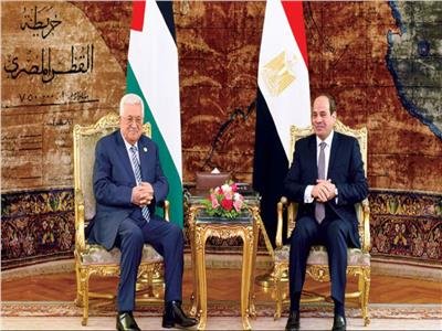 الرئيس عبد الفتاح السيسى يستقبل الرئيس الفلسطينى محمود عباس