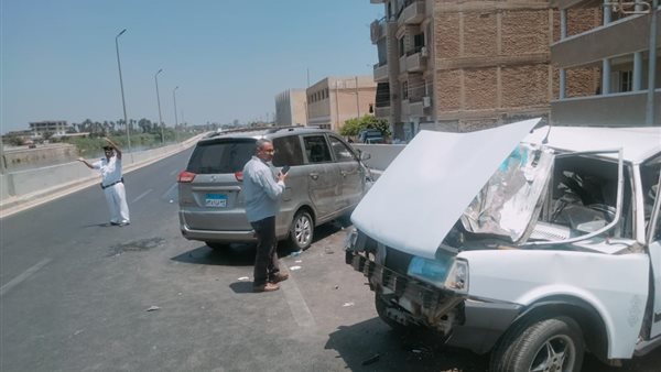 ارتفاع ضحايا حادث بنها المنصورة الي مصرع شخصان واصابة 8 اخرين