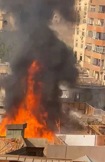 حريق هائل داخل مبنى ستديو مصر واستنفار لقوات الإطفاء