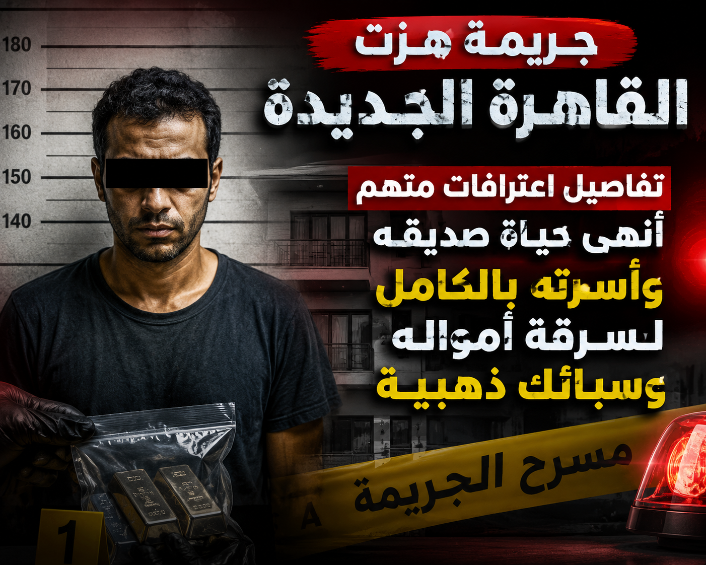 جريمة هزت القاهرة الجديدة.. تفاصيل اعترافات متهم أنهى حياة صديقه وأسرته بالكامل لسرقة أمواله وسبائك ذهبية