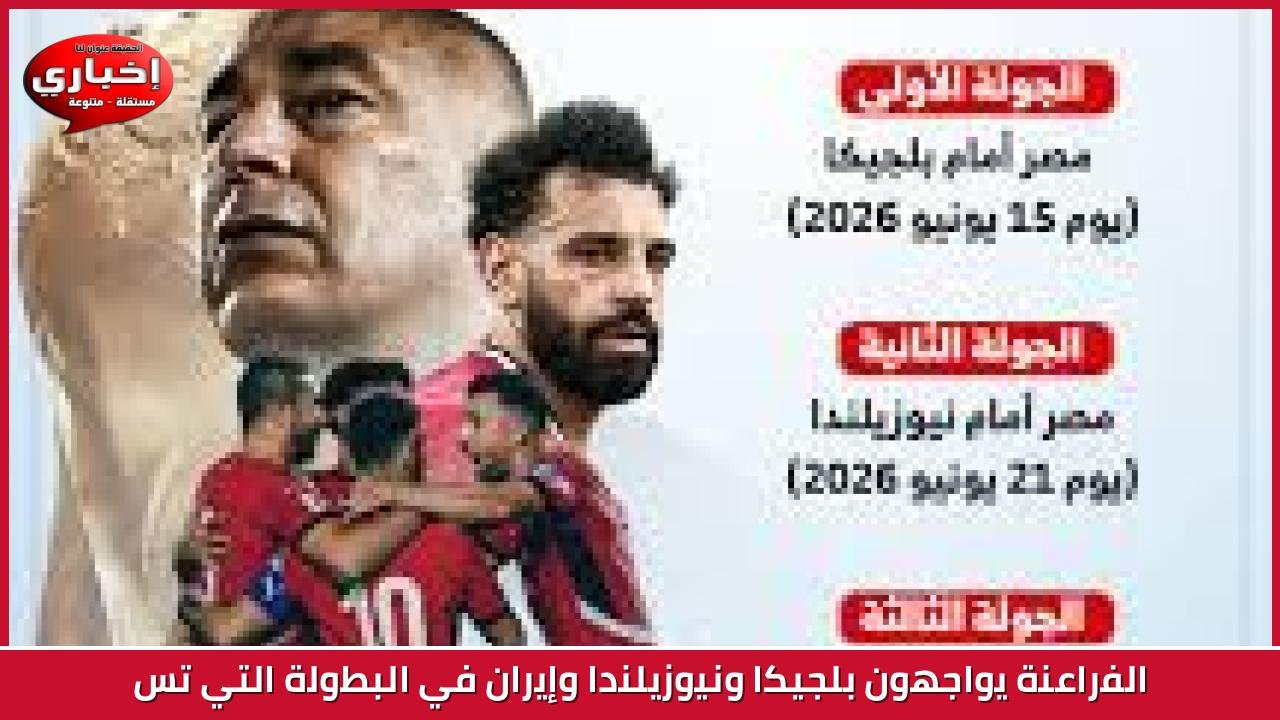 الفراعنة يواجهون بلجيكا ونيوزيلندا وإيران في البطولة التي تس