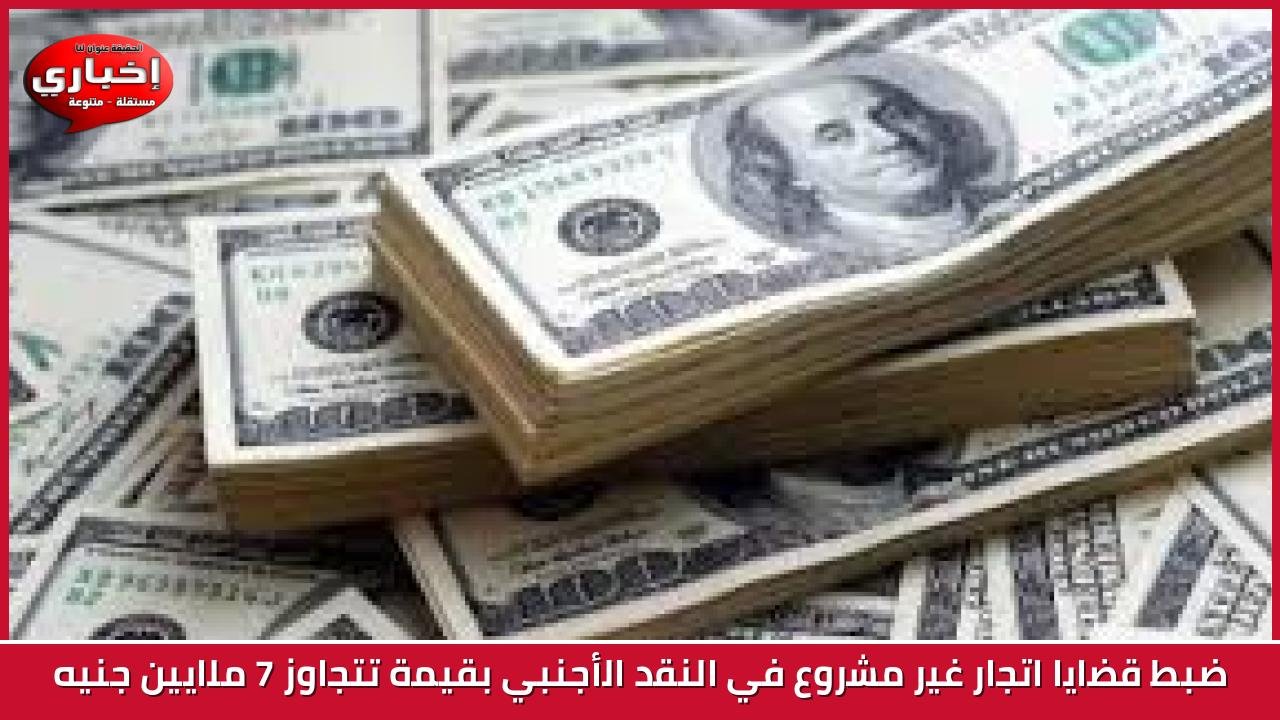 ضبط قضايا اتجار غير مشروع في النقد الأجنبي بقيمة تتجاوز 7 ملايين جنيه
