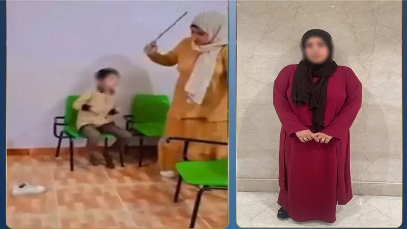 كشف  ملابسات فيديو متداول لسيدة تتعدي علي تلميذ بالضرب