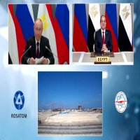 السيسى وبوتين يشاركان فى مراسم تركيب وعاء ضغط مفاعل الضبعة